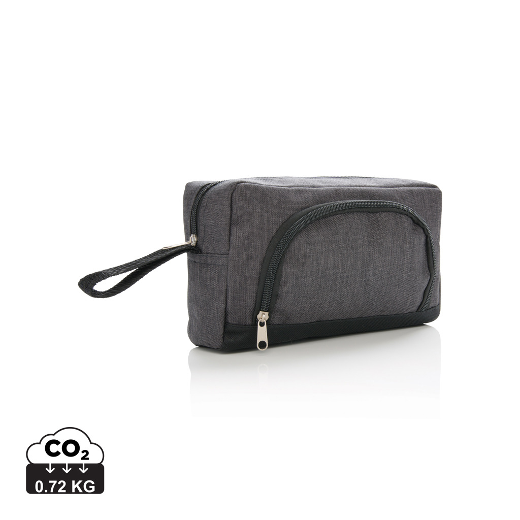 Trousse de toilette publicitaire double ton antracite et noir